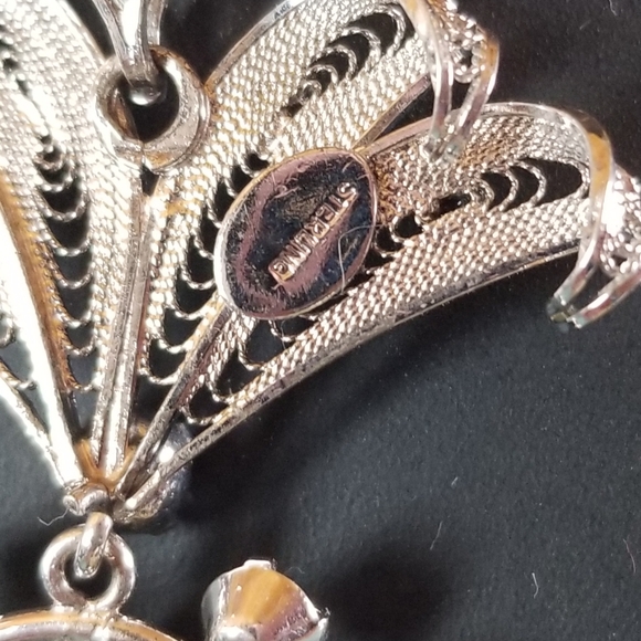 Sterling Silver Amethyst colored Stones - Picture 2 of 2